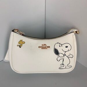 Coach x Peanuts Snoopy White Hobo Bag